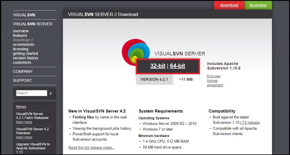 Windows VisualSVN Server 下載安裝與操作教學