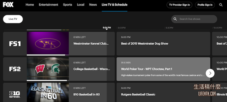 Fox Sports 體育台（直播、轉播、LIVE線上看）